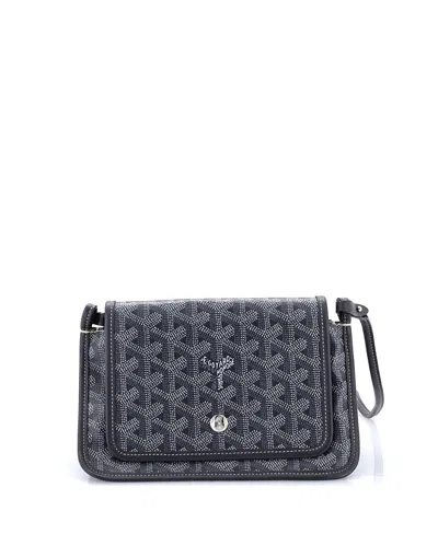 Pre-owned Pre-owned Goyard  Goyard Plumet Clutch Wallet Coated Canvas In Gray