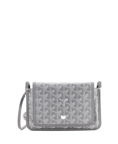 Pre-owned Pre-owned Goyard  Goyard Plumet Clutch Wallet Coated Canvas In Gray