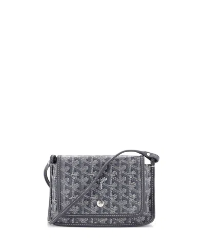 Pre-owned Pre-owned Goyard  Goyard Plumet Clutch Wallet Coated Canvas In Gray
