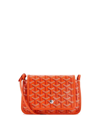 Pre-owned Pre-owned Goyard  Goyard Plumet Clutch Wallet Coated Canvas In Orange