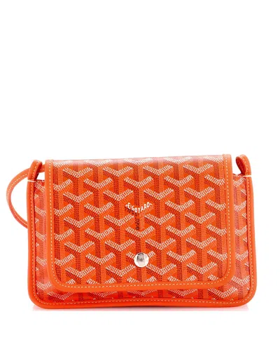 Pre-owned Pre-owned Goyard  Goyard Plumet Clutch Wallet Coated Canvas In Orange