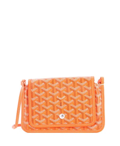Pre-owned Pre-owned Goyard  Goyard Plumet Clutch Wallet Coated Canvas In Orange