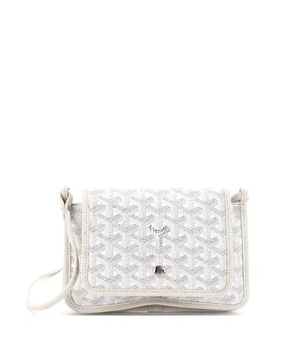 Pre-owned Pre-owned Goyard  Goyard Plumet Clutch Wallet Coated Canvas In White