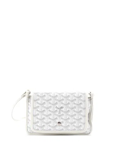 Pre-owned Pre-owned Goyard  Goyard Plumet Clutch Wallet Coated Canvas In White