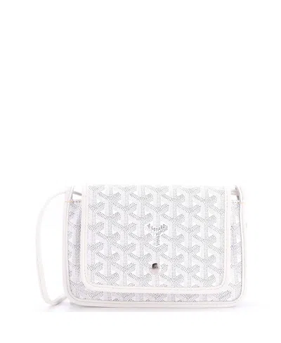 Pre-owned Pre-owned Goyard  Goyard Plumet Clutch Wallet Coated Canvas In White