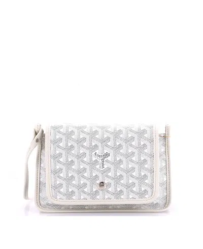 Pre-owned Pre-owned Goyard  Goyard Plumet Clutch Wallet Coated Canvas In White