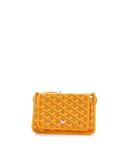 Pre-owned Pre-owned Goyard  Goyard Plumet Clutch Wallet Coated Canvas In Yellow