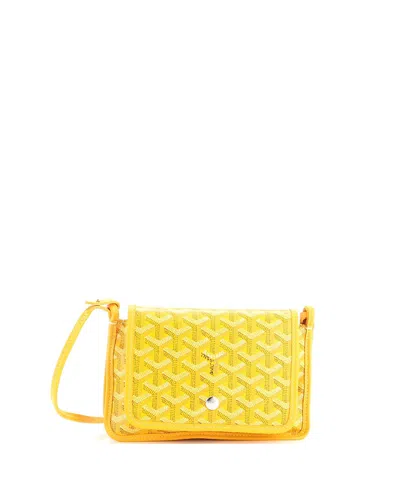 Pre-owned Pre-owned Goyard  Goyard Plumet Clutch Wallet Coated Canvas In Yellow