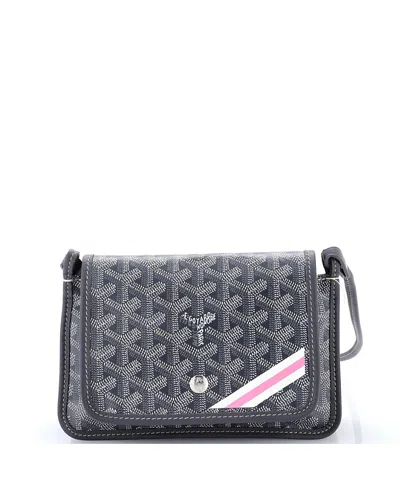 Pre-owned Pre-owned Goyard  Goyard Plumet Clutch Wallet Printed Coated Canvas In Gray