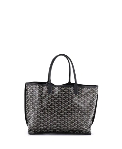 Pre-owned Pre-owned Goyard  Goyard Pm Anjou Reversible Tote Coated Canvas In Black