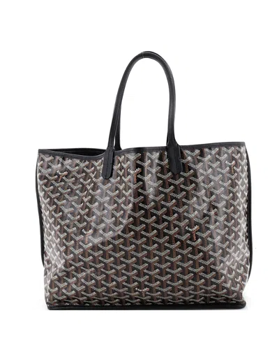 Pre-owned Pre-owned Goyard  Goyard Pm Anjou Reversible Tote Coated Canvas In Black