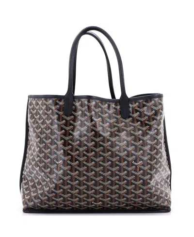 Pre-owned Pre-owned Goyard  Goyard Pm Anjou Reversible Tote Coated Canvas In Black