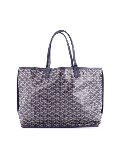 Pre-owned Pre-owned Goyard  Goyard Pm Anjou Reversible Tote Coated Canvas In Blue