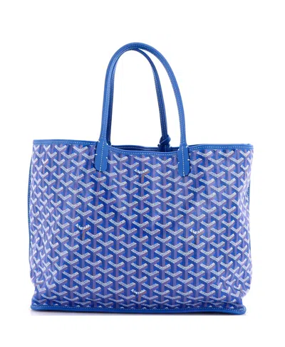 Pre-owned Pre-owned Goyard  Goyard Pm Anjou Reversible Tote Coated Canvas In Blue
