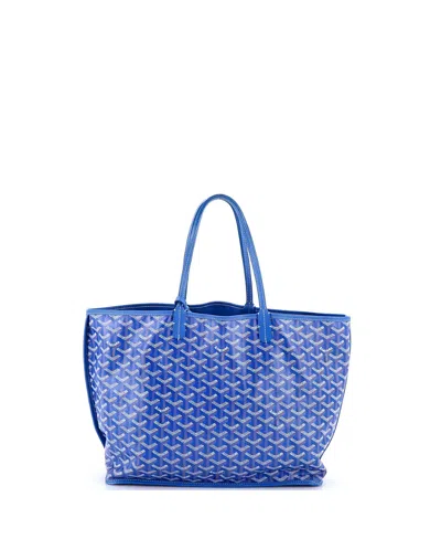 Pre-owned Pre-owned Goyard  Goyard Pm Anjou Reversible Tote Coated Canvas In Blue