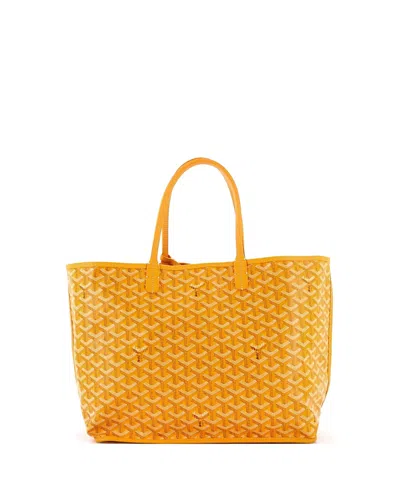 Pre-owned Pre-owned Goyard  Goyard Pm Anjou Reversible Tote Coated Canvas In Yellow