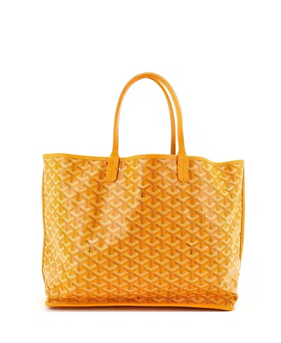 Pre-owned Pre-owned Goyard  Goyard Pm Anjou Reversible Tote Coated Canvas In Yellow