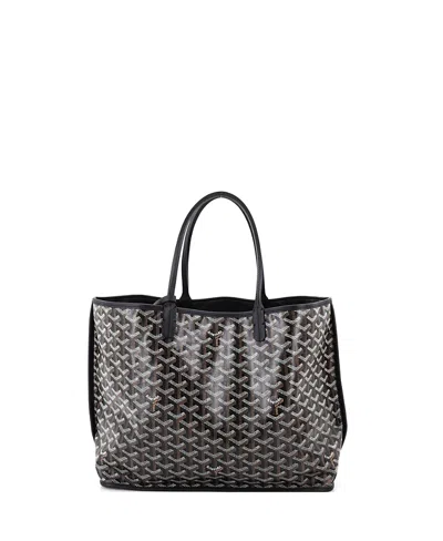 Pre-owned Pre-owned Goyard  Goyard Pm Anjou Reversible Tote Printed Coated Canvas In Black