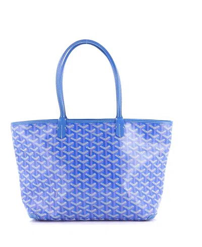 Pre-owned Pre-owned Goyard  Goyard Pm Artois Tote Coated Canvas In Blue