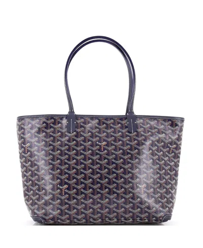 Pre-owned Pre-owned Goyard  Goyard Pm Artois Tote Coated Canvas In Blue