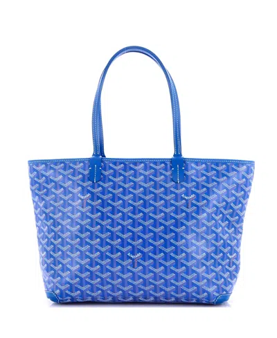Pre-owned Pre-owned Goyard  Goyard Pm Artois Tote Coated Canvas In Blue