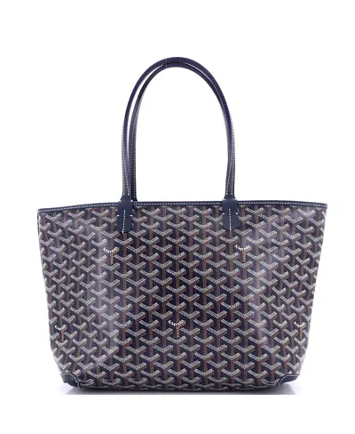 Pre-owned Pre-owned Goyard  Goyard Pm Artois Tote Coated Canvas In Blue