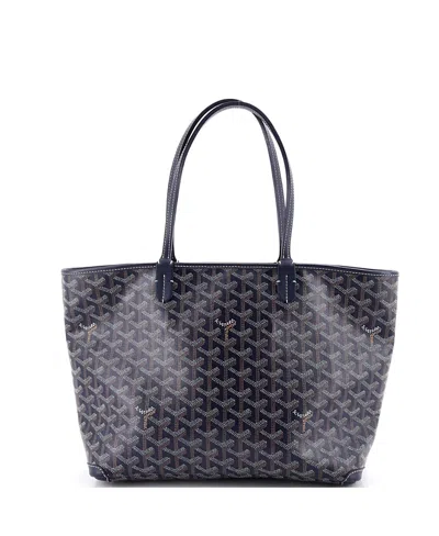 Pre-owned Pre-owned Goyard  Goyard Pm Artois Tote Coated Canvas In Blue