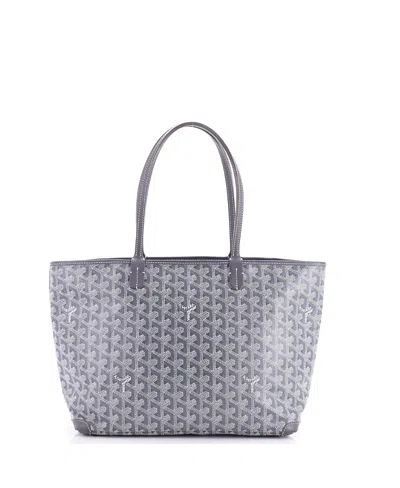 Pre-owned Pre-owned Goyard  Goyard Pm Artois Tote Coated Canvas In Gray