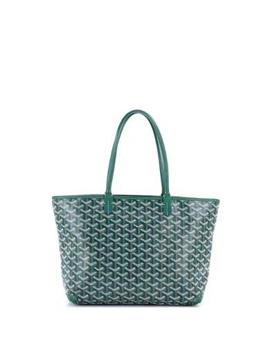 Pre-owned Pre-owned Goyard  Goyard Pm Artois Tote Coated Canvas In Green