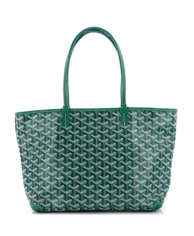 Pre-owned Pre-owned Goyard  Goyard Pm Artois Tote Coated Canvas In Green