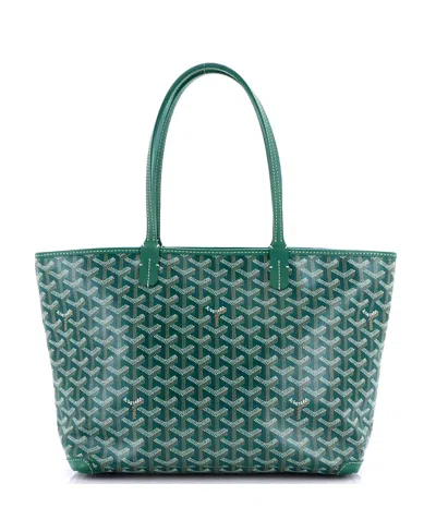 Pre-owned Pre-owned Goyard  Goyard Pm Artois Tote Coated Canvas In Green