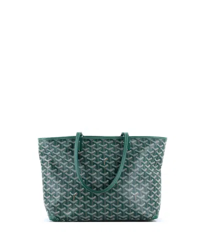 Pre-owned Pre-owned Goyard  Goyard Pm Artois Tote Coated Canvas In Green