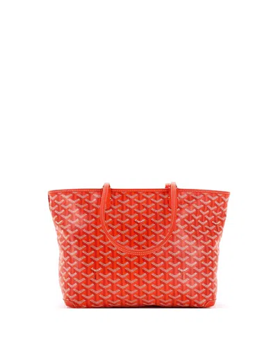 Pre-owned Pre-owned Goyard  Goyard Pm Artois Tote Coated Canvas In Orange