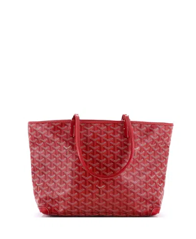 Pre-owned Pre-owned Goyard  Goyard Pm Artois Tote Coated Canvas In Red