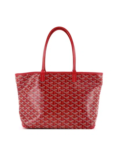 Pre-owned Pre-owned Goyard  Goyard Pm Artois Tote Coated Canvas In Red