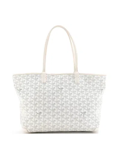 Pre-owned Pre-owned Goyard  Goyard Pm Artois Tote Coated Canvas In White