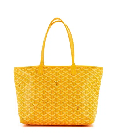 Pre-owned Pre-owned Goyard  Goyard Pm Artois Tote Coated Canvas In Yellow
