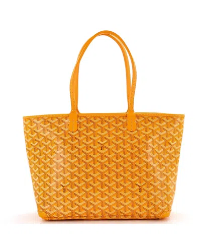Pre-owned Pre-owned Goyard  Goyard Pm Artois Tote Coated Canvas In Yellow