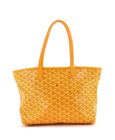 Pre-owned Pre-owned Goyard  Goyard Pm Artois Tote Coated Canvas In Yellow