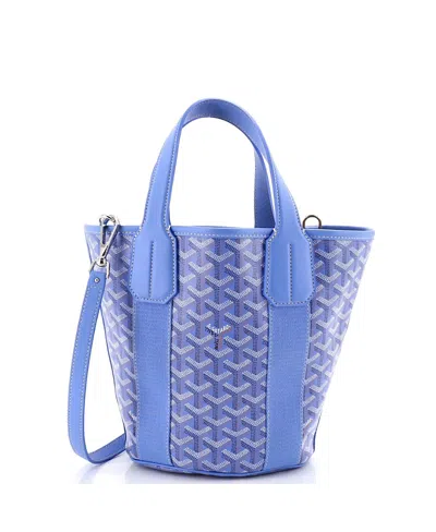 Pre-owned Pre-owned Goyard  Goyard Pm Belharra Tote Coated Canvas In Blue