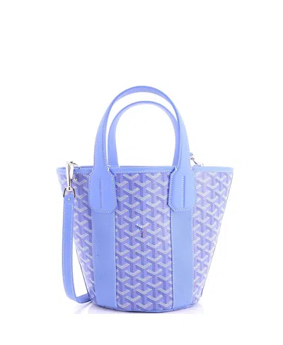 Pre-owned Pre-owned Goyard  Goyard Pm Belharra Tote Coated Canvas In Blue