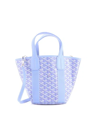 Pre-owned Pre-owned Goyard  Goyard Pm Belharra Tote Coated Canvas In Blue