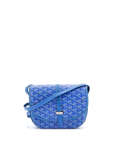 Pre-owned Pre-owned Goyard  Goyard Pm Belvedere Ii Messenger Bag Coated Canvas In Blue