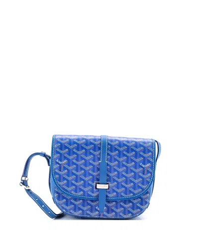 Pre-owned Pre-owned Goyard  Goyard Pm Belvedere Ii Messenger Bag Coated Canvas In Blue