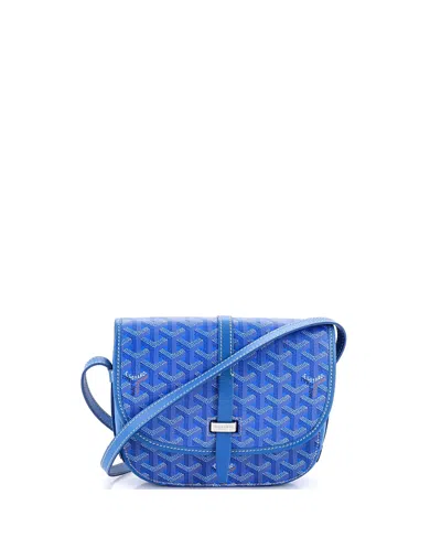 Pre-owned Pre-owned Goyard  Goyard Pm Belvedere Ii Messenger Bag Coated Canvas In Blue