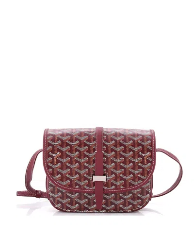 Pre-owned Pre-owned Goyard  Goyard Pm Belvedere Ii Messenger Bag Coated Canvas In Burgundy