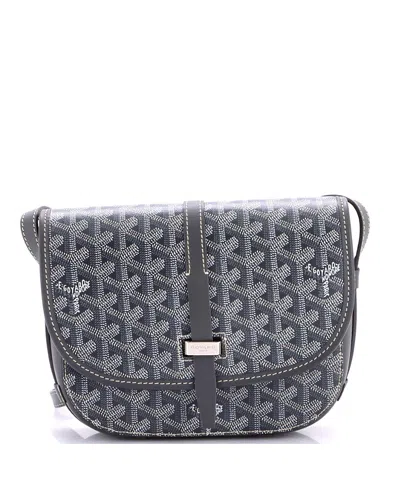 Pre-owned Pre-owned Goyard  Goyard Pm Belvedere Ii Messenger Bag Coated Canvas In Gray