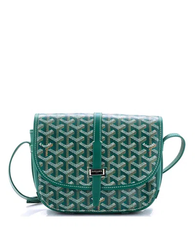 Pre-owned Pre-owned Goyard  Goyard Pm Belvedere Ii Messenger Bag Coated Canvas In Green