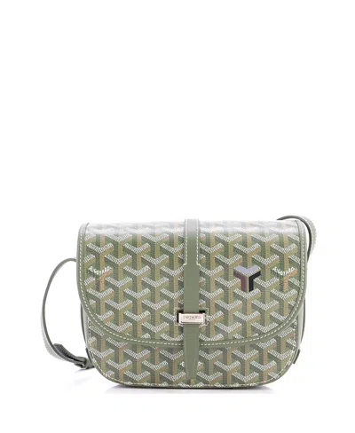 Pre-owned Pre-owned Goyard  Goyard Pm Belvedere Ii Messenger Bag Coated Canvas In Green