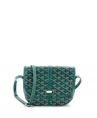 Pre-owned Pre-owned Goyard  Goyard Pm Belvedere Ii Messenger Bag Coated Canvas In Green